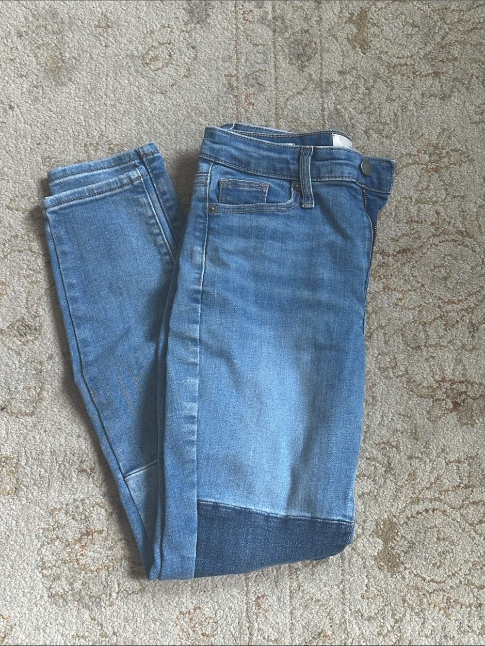 Universal Thread Light Blue Two-Tone Skinny Jeans